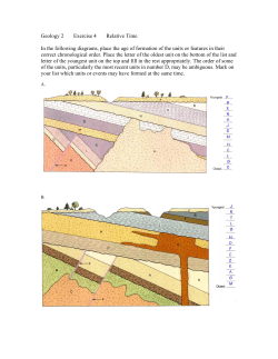 Geology 2 Exercise 4 Relative Time In the following