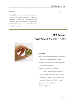 ELT Sensor Data Sheet for C4H10-D3