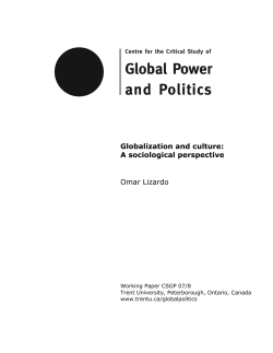 Globalization and culture: A sociological perspective