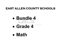 Bundle 4 Grade 4 Math - East Allen County Schools