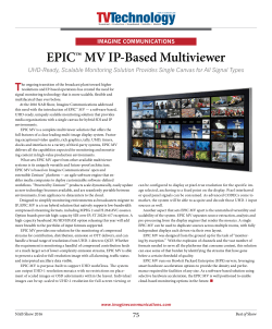 Best of Show Nominee: EPIC MV IP-Based Multiviewer