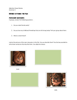 Adjective Clause Review