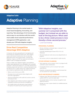 Drive Real Competitive Advantage With Adaptive