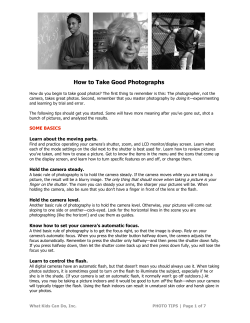 How to Take Good Photographs