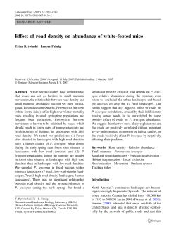 Effect of road density on abundance of white