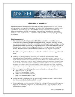Agricultural Child Labor - National Center for Farmworker Health