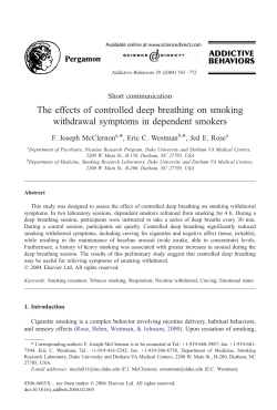 The effects of controlled deep breathing on