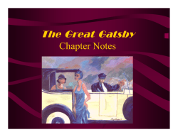Gatsby Ch. Summaries and Study Guide