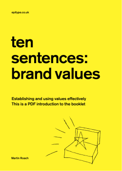 ten sentences: brand values