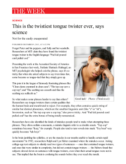 The twistiest tongue twister ever