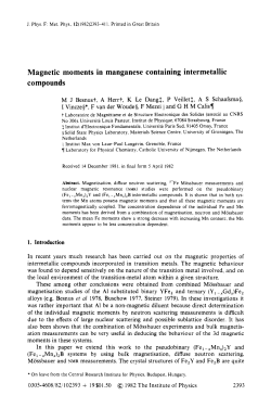 Magnetic moments in manganese containing intermetallic compounds
