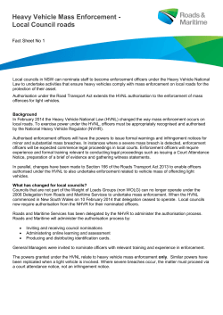 Heavy Vehicle Mass Enforcement