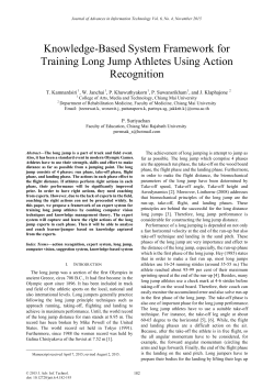 Knowledge-Based System Framework for Training Long Jump