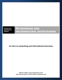 Networking and Informational Interviewing