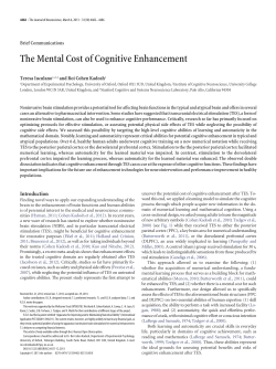 The Mental Cost of Cognitive Enhancement