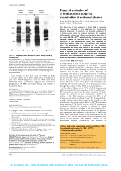 Prenatal exclusion of &beta; thalassaemia major by