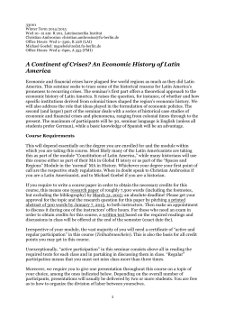 A Continent of Crises? An Economic History of Latin - LaI FU