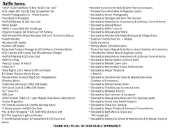 Raffle Items - United Way of Auglaize County