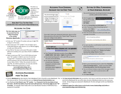 ACCESSING YOUR ZONEMAIL ACCOUNT FOR THE FIRST TIME