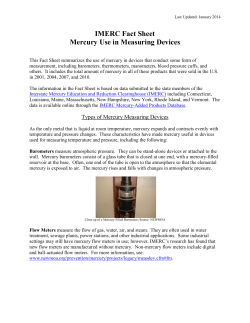 IMERC Fact Sheet Mercury Use in Measuring Devices