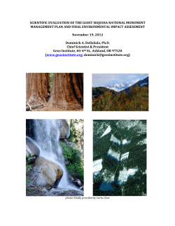 scientific evaluation of the giant sequoia national