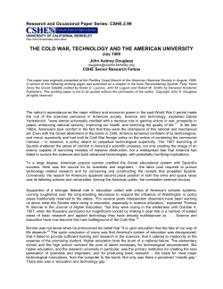 the cold war, technology and the american university