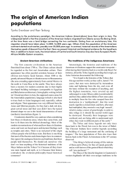 The origin of American Indian populations