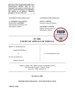 Brent G. Rosenbaum v. State of Indiana