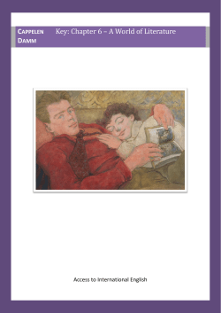 Key: Chapter 6 &ndash; A World of Literature
