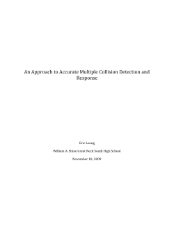 An Approach to Accurate Multiple Collision Detection and Response