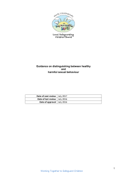 Guidance on distinguishing between healthy and harmful sexual