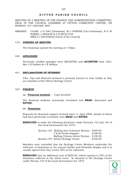 Minutes - Ditton Parish Council