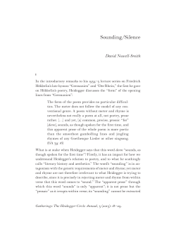 Sounding/Silence - Heidegger Circle