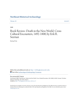 Book Review: Death in the New World: Cross-Cultural