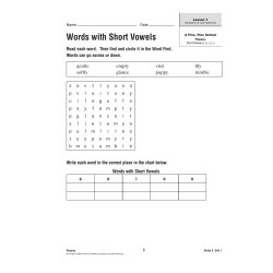 Words with Short Vowels