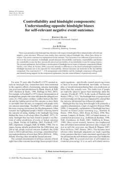 Controllability and hindsight components: Understanding opposite