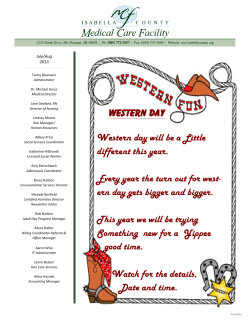 July / August 2013 - Isabella County Medical Care Facility