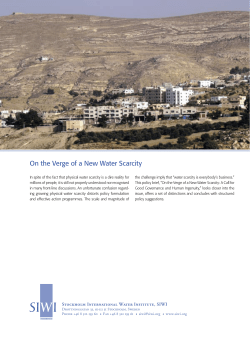 SIWI PB Water Scarcity