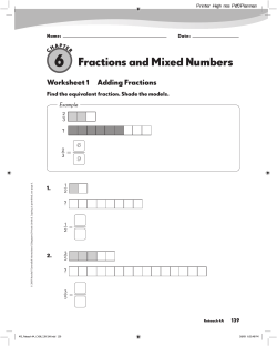 Fractions and Mixed Numbers