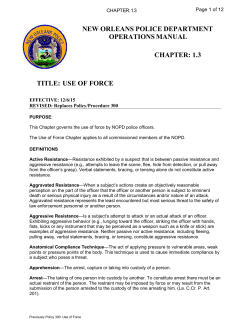 new orleans police department operations manual chapter: 1.3 title