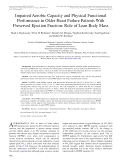 Impaired Aerobic Capacity and Physical