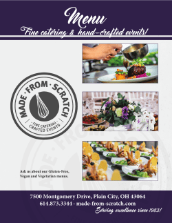 Full Service Catering Menu - Made From Scratch Catering