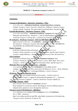 Membrane transport, Lecture 15 Quadrant-2 - vtu-nptel