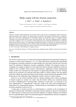 Blade couple with dry friction connection