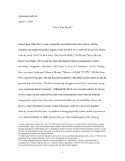 Poe`s Poor Devils Final