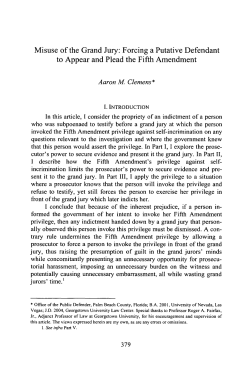 Misuse of the Grand Jury - Seattle University School of Law Digital