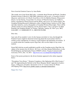 January - League of Canadian Poets