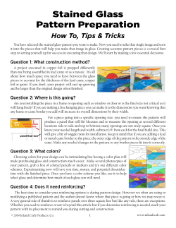 Stained Glass Pattern Preparation