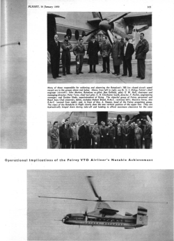 Operational Implications of the Fairey VTO Airliner`s Notable