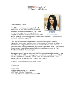 Thank You - Giving Opportunities - University of Southern California